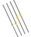 T8 300Mm Lead Screw With Brass Nut For 3D Printers 4 Pack Acme Thread 4 Starts 2Mm Pitch 8Mm Lead Stainless Steel Shaft