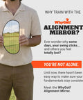 Person holding Alignment Mirror With Two Alignment Rods Portable Golf Training Aid For Swing And Putting Practice