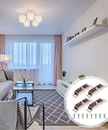 Four Piece Double Flat Wheel Sliding Window Rollers And Wardrobe Slider Pulleys Crafted From Premium Stainless Steel displayed in a modern living room.