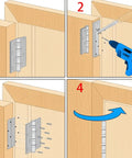 Installation guide for 10 Pcs Two Inch Black Stainless Steel Small Door Hinges With Screws Kit For Doors Windows Cabinets Dollhouses