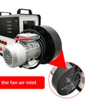 Heavy Duty Industrial Heat Blower Built Tough To Crush Daily Drying Jobs Featuring Three Hundred Cfm Airflow Punch Plus Pid Temperature Control On Standard Two Twenty Hookup, showing fan air inlet design.