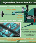 Heavy Duty Woodworking Tenoning Machine With Adjustable Support Plate, 0 To 45 Degree Tilt, 82.5mm Clamp Capacity guide details