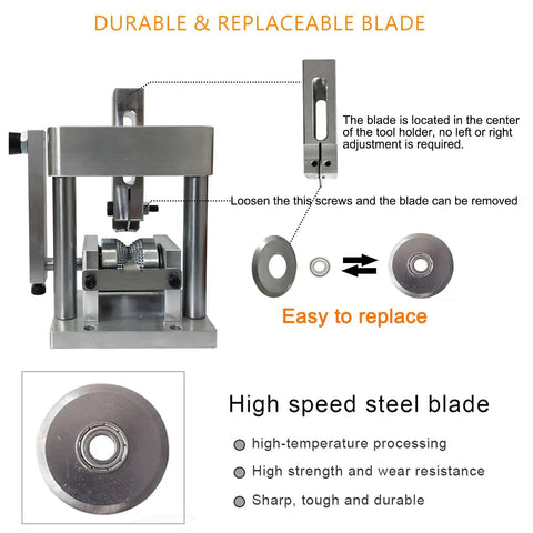 No Sweat Heavy Duty Copper Wire Stripping Machine With Handy Dandy Hand Grip And Power Drill Adapter Slick Aluminum Body blade replacement guide.