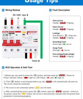 Heavy Duty 60 Amp Din Rail Rcbo With Slick Spd Surge Protector And Class A 30 Ma Gfci Breaker safety usage tips and wiring diagram.