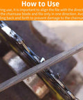 Using 12 Pack Five Thirty Second Inch Chainsaw File Set With Four Millimeter Round Sharpening Files On Chainsaw Blade