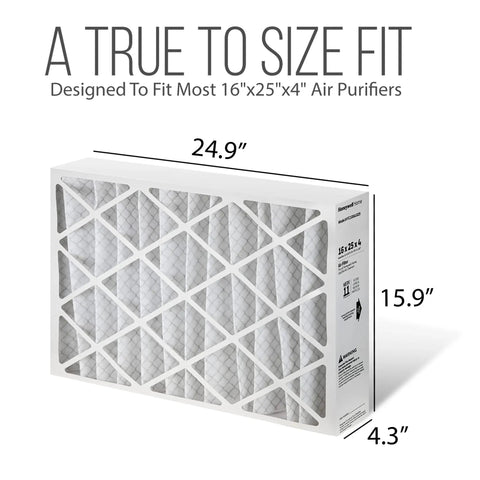 16x25x4 Furnace Filter Replacement With MERV 11 High Efficiency HVAC Air Filter 2 Pack Includes Homequip Easy Disposal Bag