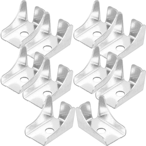 Heavy Duty Shelf Clips And Pegs For File Cabinets Kitchen Cabinets Bookcases And Metal Shelving Supports, showing eight silver clips