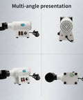 Top Shelf Optical Glasses Frame Warmer, 580W Quick Heat Lens Heater, multi-angle view of heater and components.