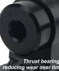 Close-up of thrust bearing in Rock Solid Heavy Duty Bolt On Gate Hinges Featuring Zero Fuss Sealed Bearings for longevity.