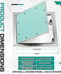Rock Solid 12X12 Aluminum Drywall Access Panel With Paintable Wall Inspection Hatch dimensions 11.6 x 11.6 inches shown open