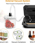 Image of Heavy Duty Auto Vacuum Food Sealer Machine with 80Kpa Strong Suction using external vacuum system with strawberries.