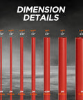 Image showing dimensions of Heavy Duty 7 Size Heat Shrink Tubing Roll Kit With Four To One Shrink Ratio And Glue Lined Core 54 Feet Long