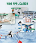 Faucet Mounted Eyewash Station With 360 Degree Rotation No Fuss Emergency Eye Wash Attachment shown in various settings.