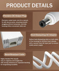 Drop-In 54V 3.9A 210W Power Adapter For UniFi XG 6 PoE Gear, Plug-And-Play Replacement White Power Supply For US-XG-6POE And USW-Ultra-210W 6/8-Port Switches, white adapter with DC plug and vented housing