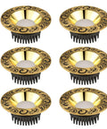 Total Game Changer 6 Pack Brushed Brass Led Recessed Downlights With Gold Trim Anti Glare Flush Ceiling Spotlights 4 Inch 5 Inch 18 Watt Selectable Color Temp No Fuss Installation Smooth Finish, displayed in a set of six.
