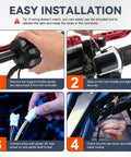 Step-by-step installation guide for Full Twist Throttle For 48V Ebike With LED Display And Key Lock showing wiring and setup.