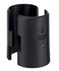 Black ABS shelf lock clip for 1" post, part of 50 Pack Wire Shelf Clips For 1 Inch Post Shelving Black ABS Shelf Lock Clips.