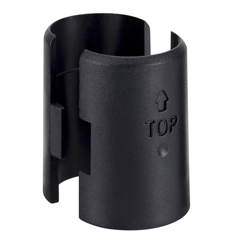 Black ABS shelf lock clip for 1" post, part of 50 Pack Wire Shelf Clips For 1 Inch Post Shelving Black ABS Shelf Lock Clips.