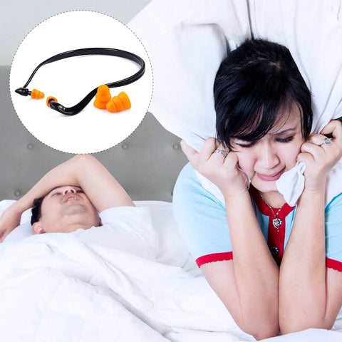 24 Piece Banded Ear Plugs With Silicone Replacement Pods for noise reduction during sleep. Lightweight and durable.