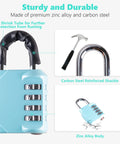 Four Digit Outdoor Combination Padlock with Set Your Own Code, built tough weatherproof zinc alloy body, steel shackle image