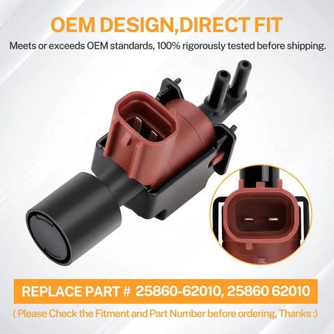 Toyota Vacuum Switching Valve Solenoid VSV Replacement for 1992 2007 Camry Sienna Avalon Highlander Solara ES RX 300 330 Engines