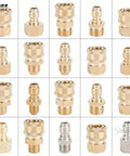 Heavy Duty Quarter Inch Brass Quick Connect Water Coupler For High Pressure Car Wash And Garden Irrigation Hose Hookup With Dependable Leak Free Seal in various designs.