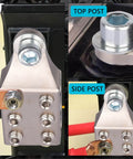 Heavy Duty Battery Post Terminals For One Zero To Six AWG Side Post And Top Post With Bolt Six Way Terminal Design