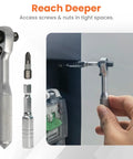 Dope Magnetic Bit Driver And Mini Ratchet Set With A 72 Teeth Bidirectional Ratchet And 70 Nm Torque for precise furniture repair.