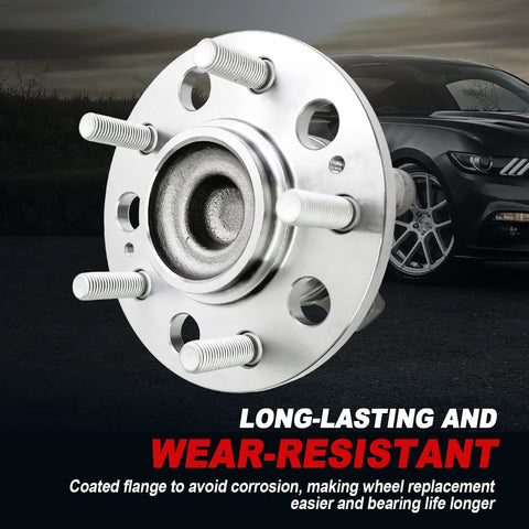 Pair Rear Wheel Bearing Hub Assembly Direct Fit For Optima 2011 2015 Cadenza 2011 2016 Sportage 2011 2016 Rondo 2008 2012 Azera 2011 2017 Sonata 2010 2014 Tucson 2010 2015 5 Lug With ABS with coated flange