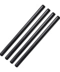 Four Half Inch By Eighteen Inch Black Painted Industrial Pipe Fittings for DIY Furniture Shelving Projects, Heavy Duty
