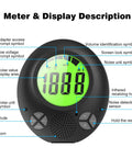 Digital Decibel Meter with DIY Voice Warning, Remote Control, wall mount sound level meter displaying 888, labeled features.