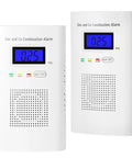 Two Pack Plug In Gas And Carbon Monoxide Detector Set With Digital Display And 85dB Alarm, Detects Natural Gas, Propane, Methane