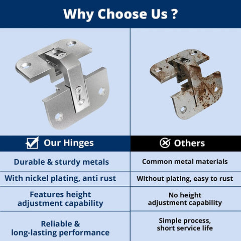 Two Pack Adjustable Concealed Pie Cut Cabinet Hinge 34390710 Heavy Duty Silent Self Closing Hardware smooth operator side by side comparison