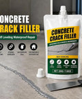 Self Leveling Concrete Crack Filler Waterproof Cement Sealant 200g pouch for repairing cracked walkways and patios.