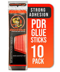 Monstrous Red PDR Glue Sticks Ten Pack for Paintless Dent Repair, Heavy Duty Adhesive for Precision Dent Removal, Compatible With Standard Half Inch And Seven Sixteenths Inch Hot Glue Guns, Melts At 185 Degrees Fahrenheit. 10-pack