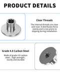 Legit 30 Pack M5 Round Base T Nuts Delivering Clean 8mm Height Alongside A 15mm Flange Diameter Forged From Heavy Duty Carbon Steel, clear threads.