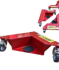 Heavy Duty Low Profile Furniture Dollies, Set Of 4 With Quiet Pu Rollers seen from different angles with sturdy casters for easy movement.