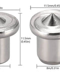 Pro Grade Hollow Dowel And Tenon Center Pin Kit for Woodworking, chrome plated steel dowel centers, 1/4 and 5/16 inch sizes shown