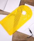 Circle Cutting Jig For Plunge Router With High Precision Pivot Holes And Calibrated Scale, easy to install and read, durable yellow