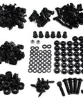 Beefed Up Motorcycle Bolt Kit And Screw Set For YZF R6 Fairing 2006 2007 Weather Resistant Stainless Steel Screws And Nuts Assortment For Bike Maintenance And Repair With Weatherproof Hardware For A Secure Snug Fit Every Time, black fairing bolts, washers, and nuts