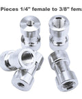 Versatile 21 Piece 1/4 Inch And 3/8 Inch Converter Screw Adapter Kit for tripod with five metal female adapters