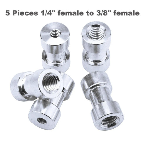 Versatile 21 Piece 1/4 Inch And 3/8 Inch Converter Screw Adapter Kit for tripod with five metal female adapters