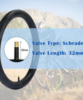 2 Pack 20x1.75 Bike Tires With Tubes And Levers For 20x1.5 1.75 1.95 Rims Schrader valve type, 32mm length