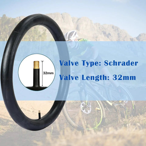 2 Pack 20x1.75 Bike Tires With Tubes And Levers For 20x1.5 1.75 1.95 Rims Schrader valve type, 32mm length