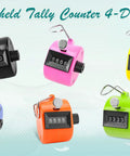 Hustle Ready 6 Pack Mechanical Tally Counters With 4 Digit Dials And Bright Assorted Colors for team tracking and sports.