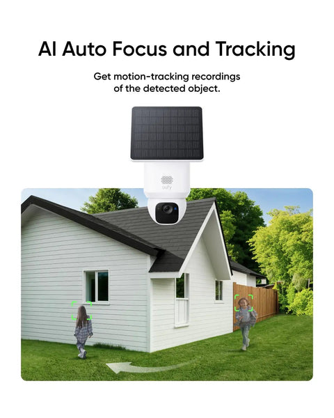 AI motion tracking feature of 4 Cam Wireless Outdoor Solar Security Camera System With AI Tracking 2K Clarity Day And Night