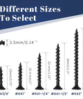 Different sizes of Pro Shop Heavy Duty Six By One And A Quarter Inch Drywall Screws With Easy Spin Phillips Drive.