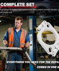 Heavy Duty Split Exhaust Flange Repair Kit Built For Grease Monkeys And Road Trippers featuring durable split flanges and bolts.