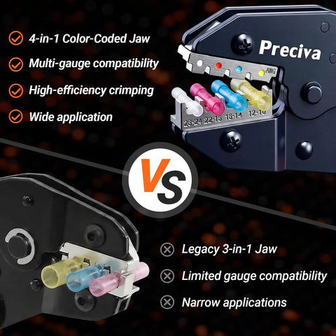 All In One Wire Crimping Tool Kit With 200 Heat Shrink Connectors, Color Coded Crimper And Wire Stripper, IP67 Waterproof Terminals