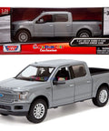 Ford F150 Limited Crew Cab Diecast Model Truck One Twenty Four Scale Abyss Gray With Opening Doors And Detailed Interior